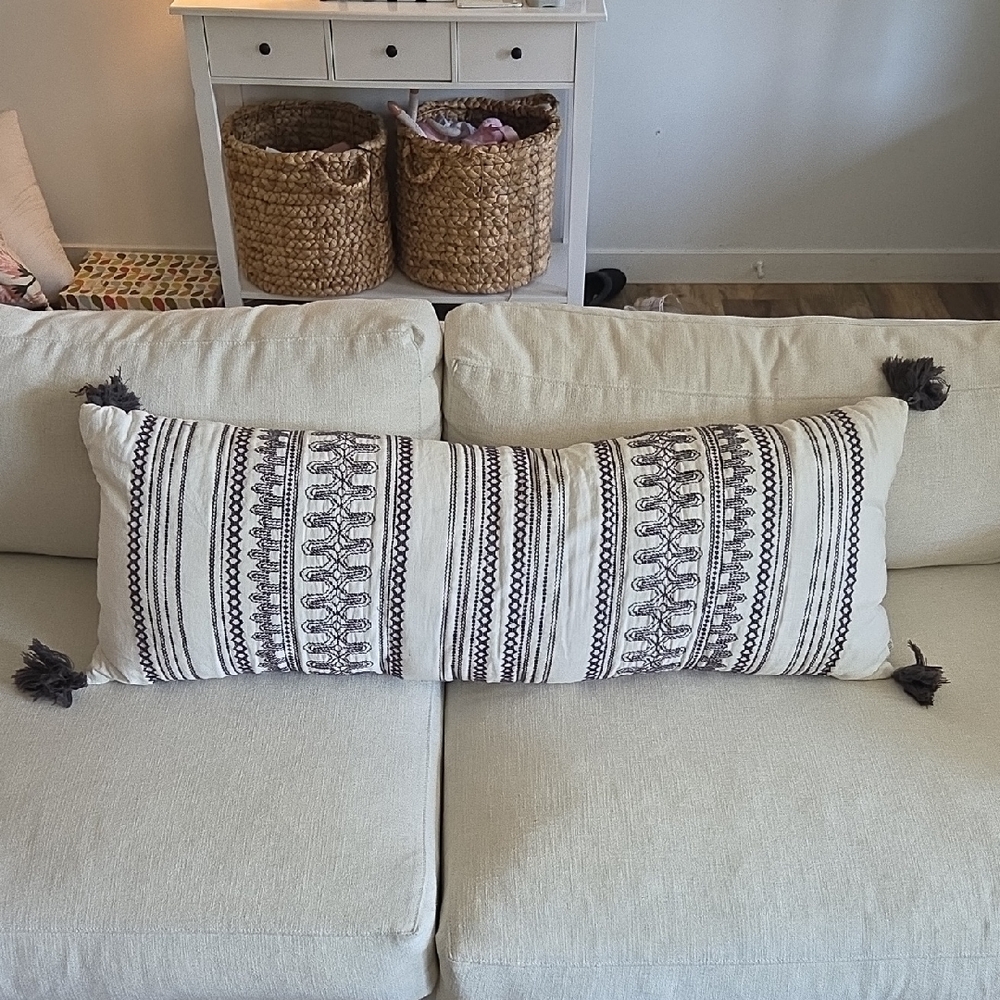 Hearth & Hand Black and White Patterned Pillow